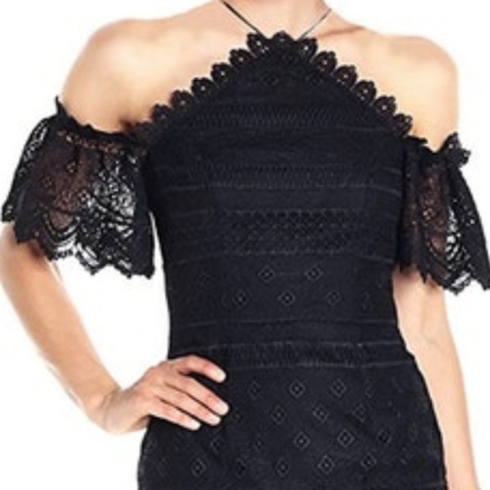 AMUR Tamara Black Lace Cocktail Dress | Size 6 | NWT - Picture 5 of 10